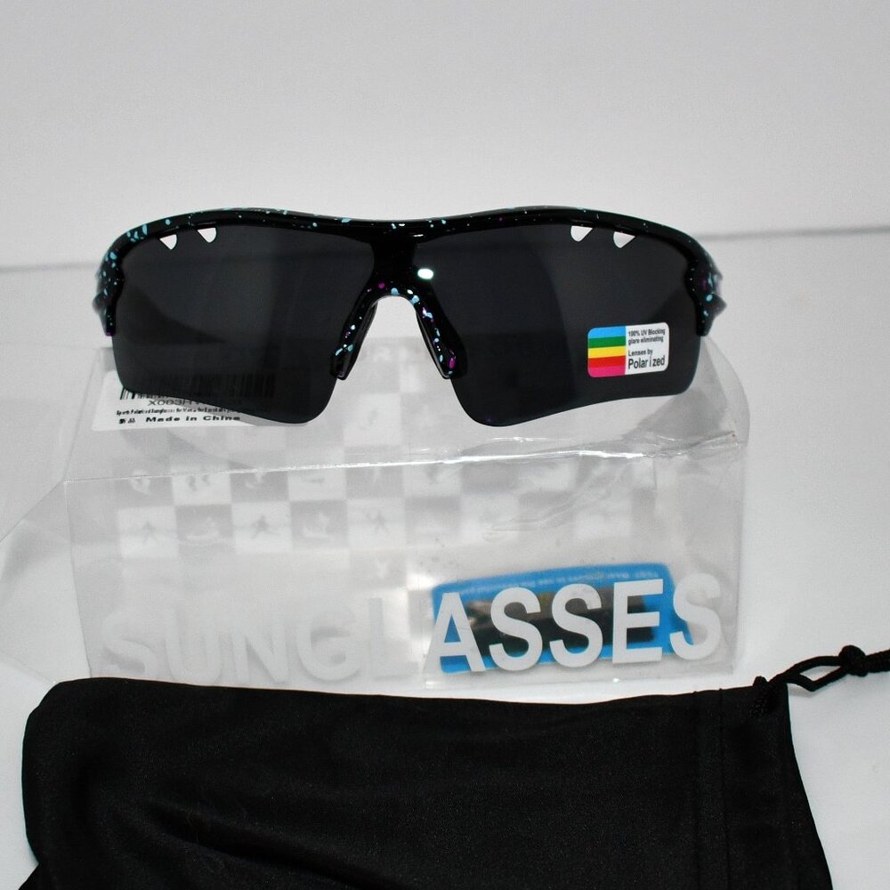 Ukoly Baseball Sunglasses Unisex Sports UV400 protection TR90 Frame 615 Black Mu